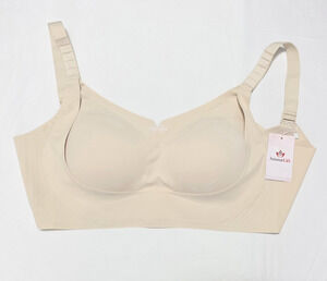 AmourLift Women's Seamless Wireless Support Bra Beige Tan Size 3XL-UP